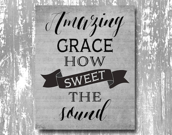 Items similar to amazing grace printable, amazing grace art print ...