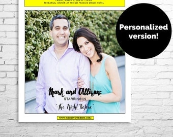 Personalized PLAYBILL Broadway POSTER or CENTERPIECE for Wedding Reception, Rehearsal Dinner, Bar or Bat Mitzvah, 1 Photo, Digital File