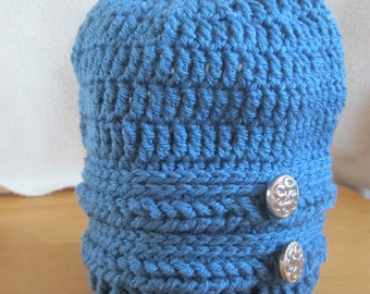 Handmade Slouch Hat. Braided Design.