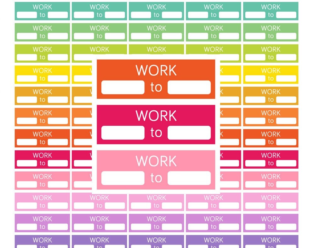 Work Stickers Printable Work Planner StickersWork Schedule