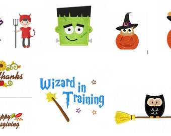 Halloween and Fall Embroidery Designs PES