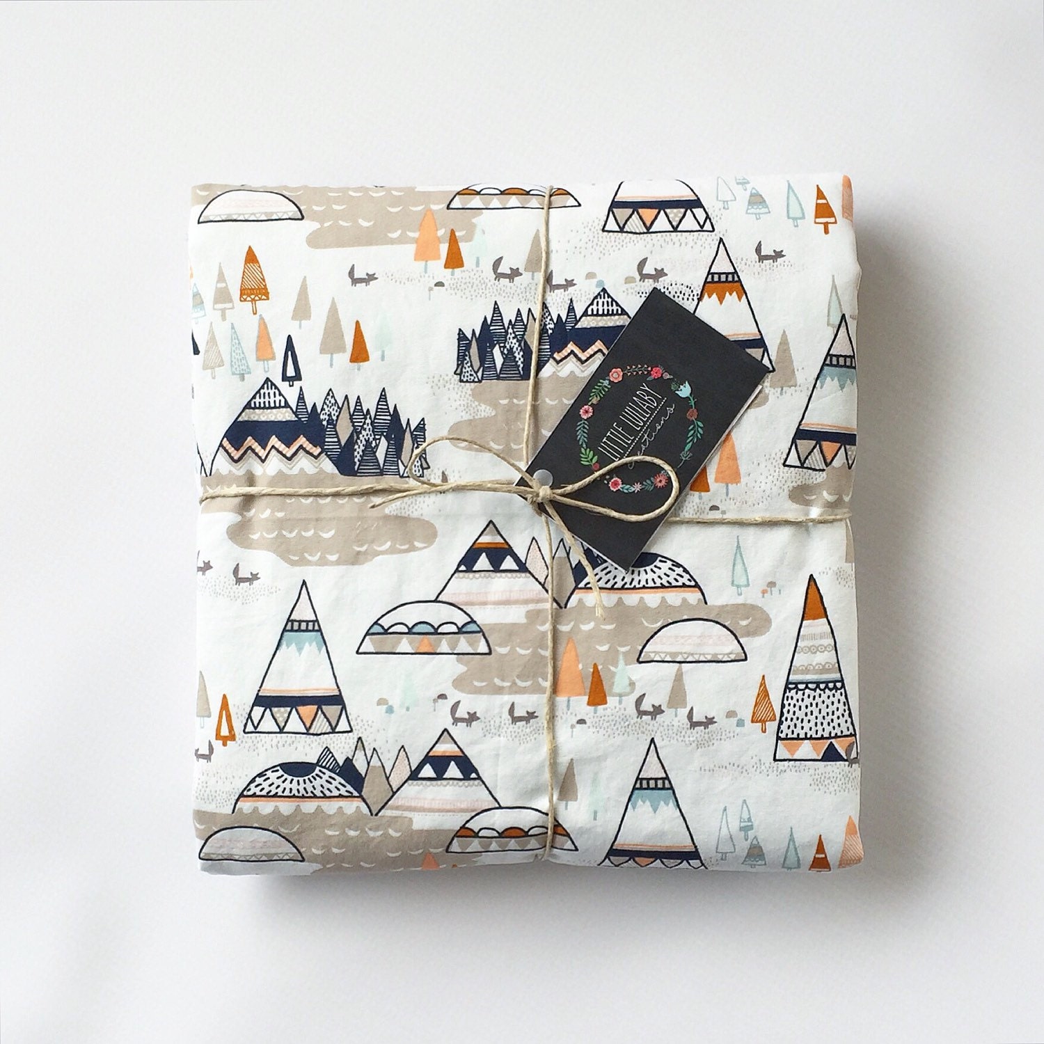 Teepee Minky Baby Blanket Tribal Minky by LLullabyCreations