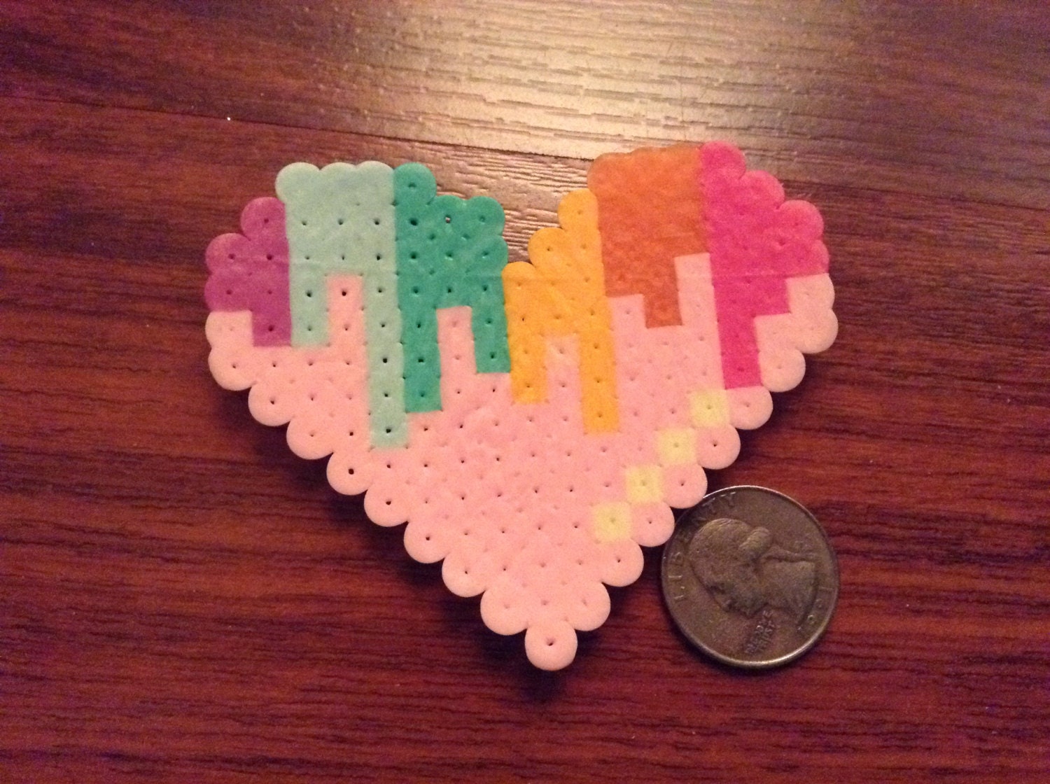 Perler Bead Color Heart By Kreativekayleigh On Etsy
