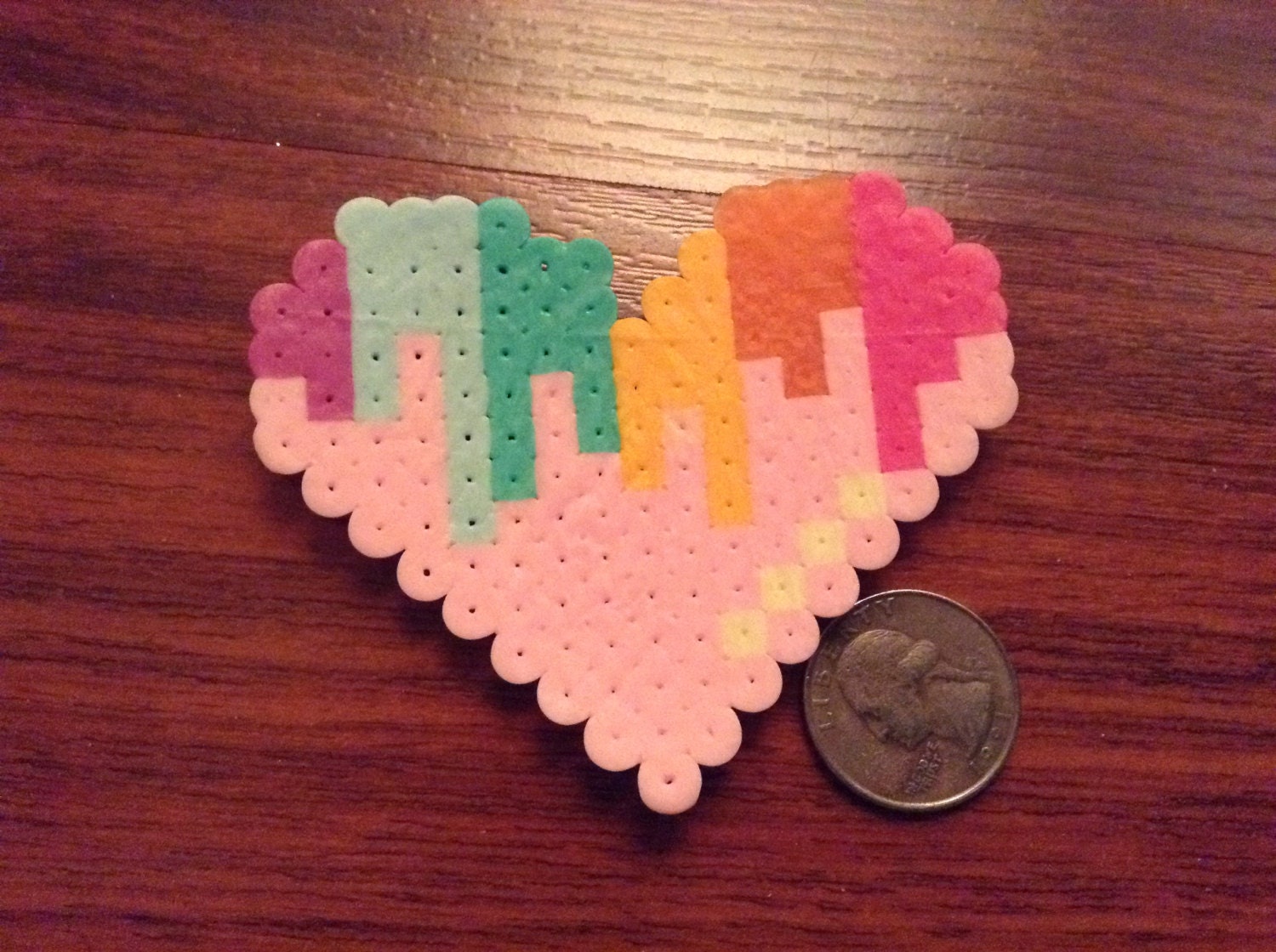 Perler Bead Color Heart by KreativeKayleigh on Etsy