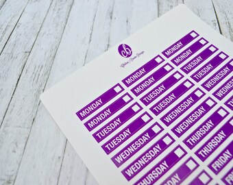 Days of the Week- Weekly | Passion Planner Stickers for the Classic and Compact Size