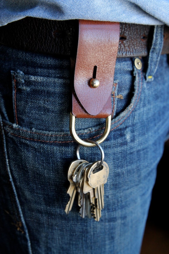 Leather Key Fob EDC Modern Keychain Elegant Every Day