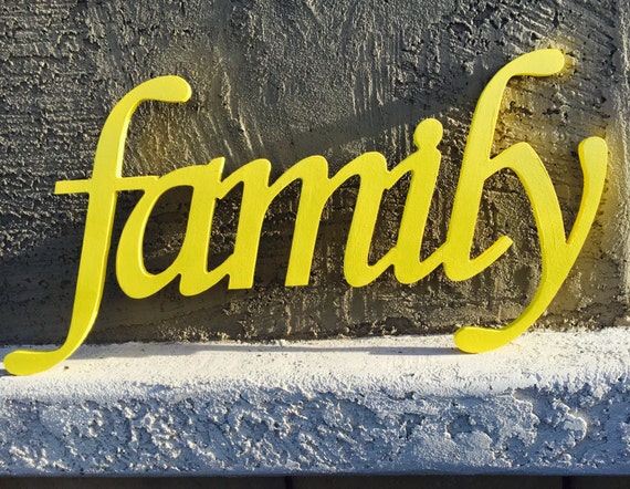 Family Sign Wooden Family Sign Home Decor Family by BrisLetterz