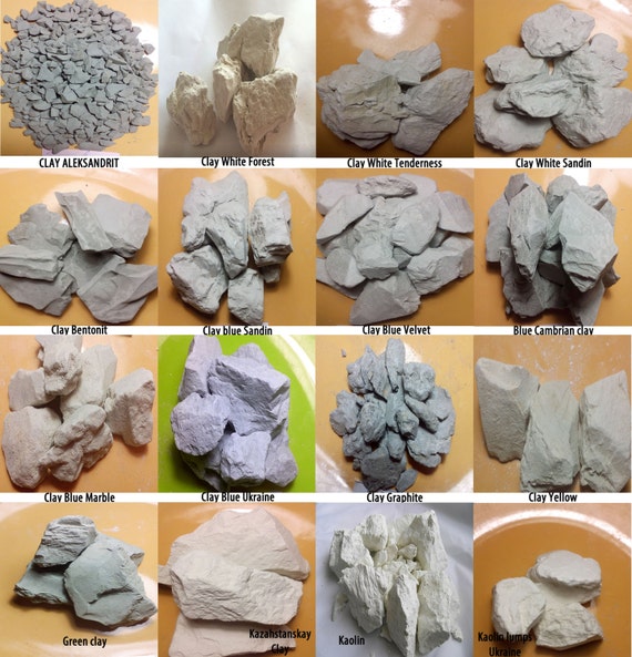 The edible clay edible chalk. 4 types of clay 4 types of