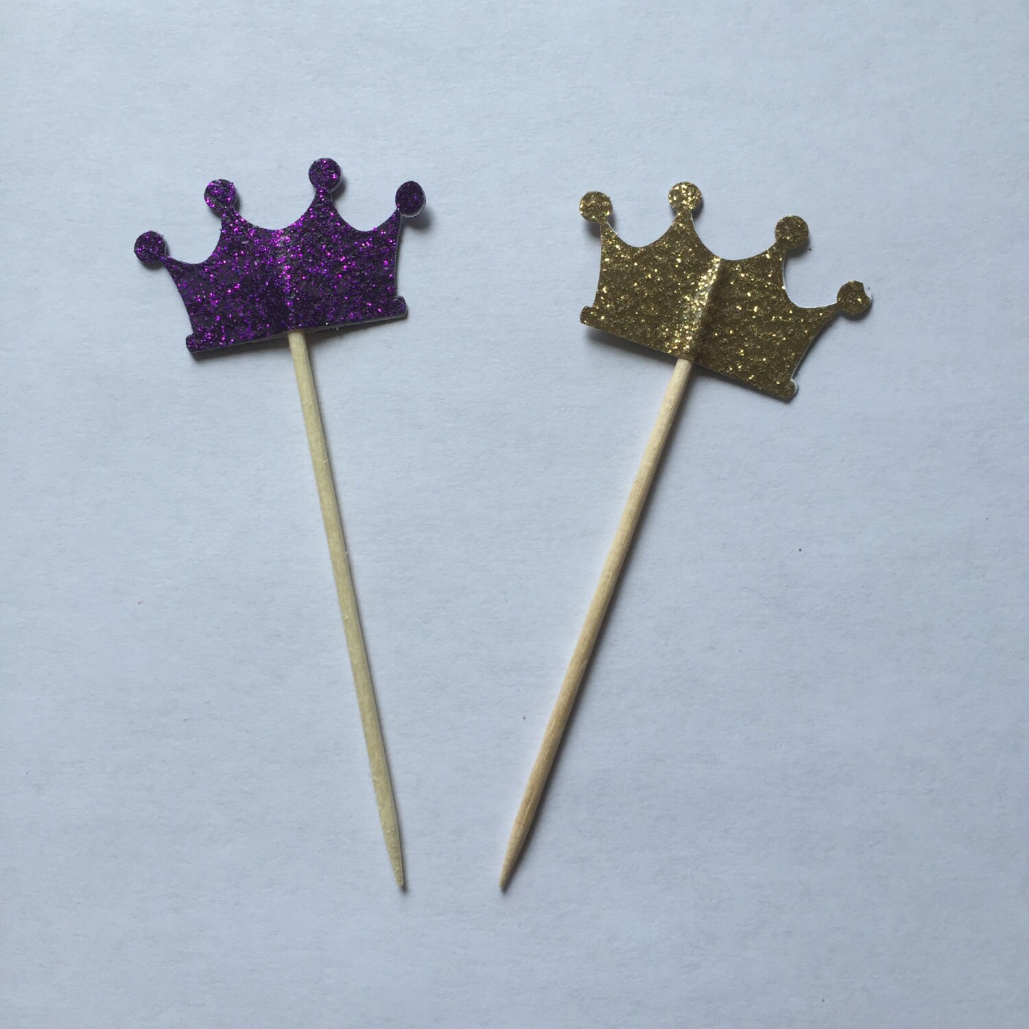 12 Crown Cupcake Toppers