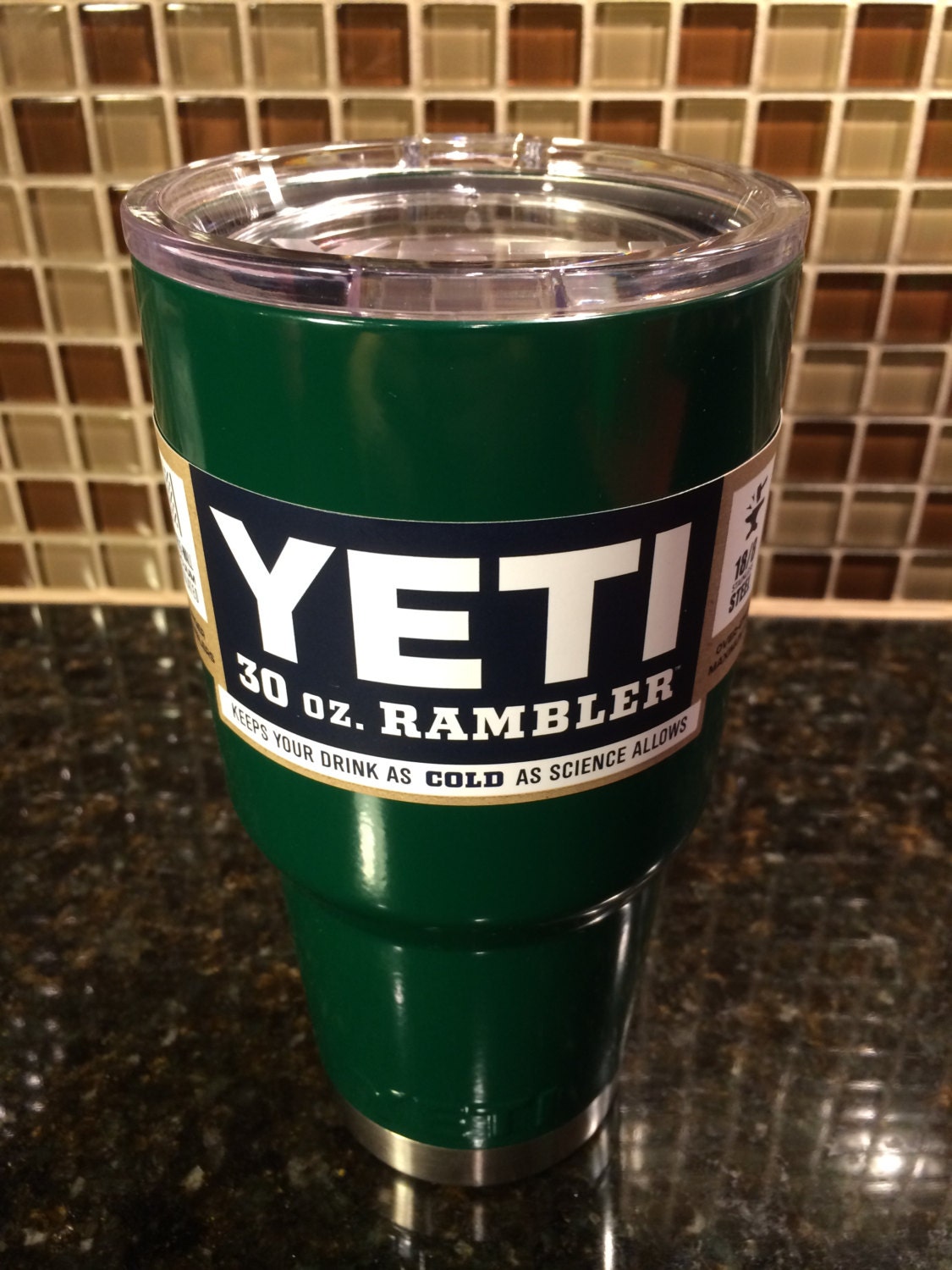 Custom YETI 30 oz Rambler Hunter Green / Powder Coated