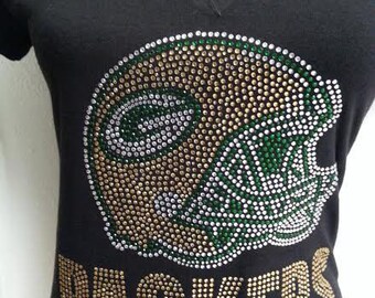 green bay packers rhinestone shirt