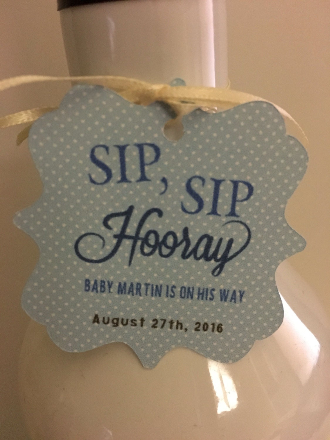 Sip Sip Hooray Baby Shower Thank You Tags from CrystalsCraftyShop on ...