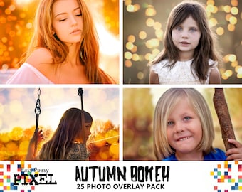 AUTUMN BOKEH OVERLAYS, Bokeh Overlays, Photoshop Overlays, Bokeh Lights, Autumn Overlays, Autumn, Halloween Overlays, Lights Overlay