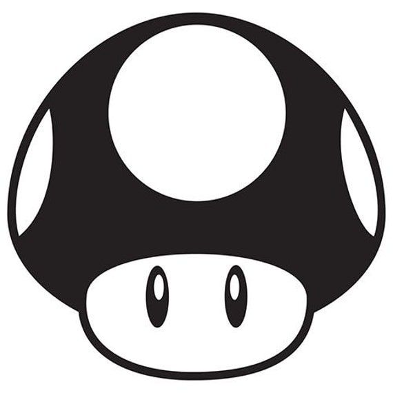 Mario Mushroom Vinyl Decal