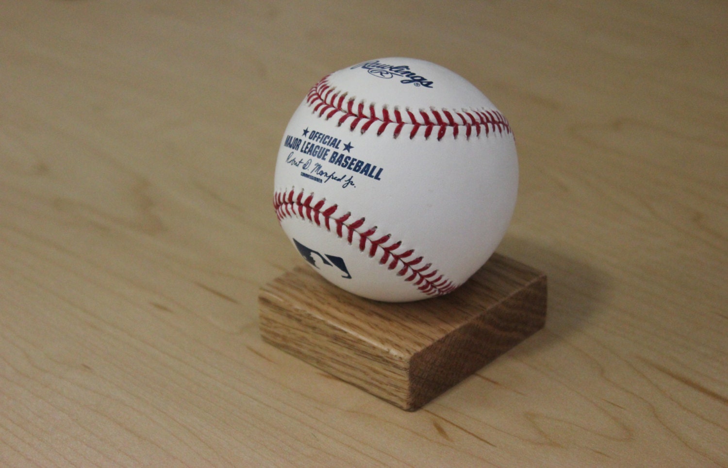 Wooden Baseball Display Stand