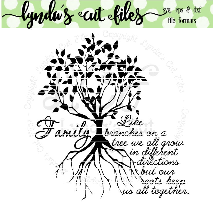 Family Tree SVG/DXF file