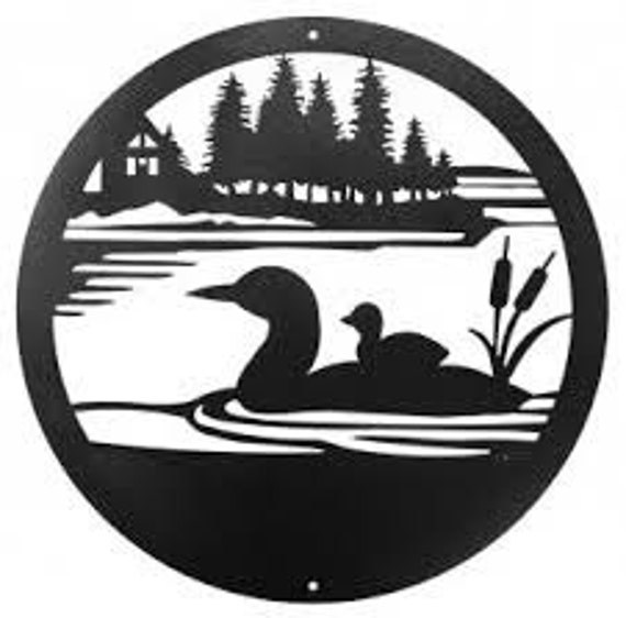 Loon on Lake Window Decal by GypsyHeartToBlame on Etsy