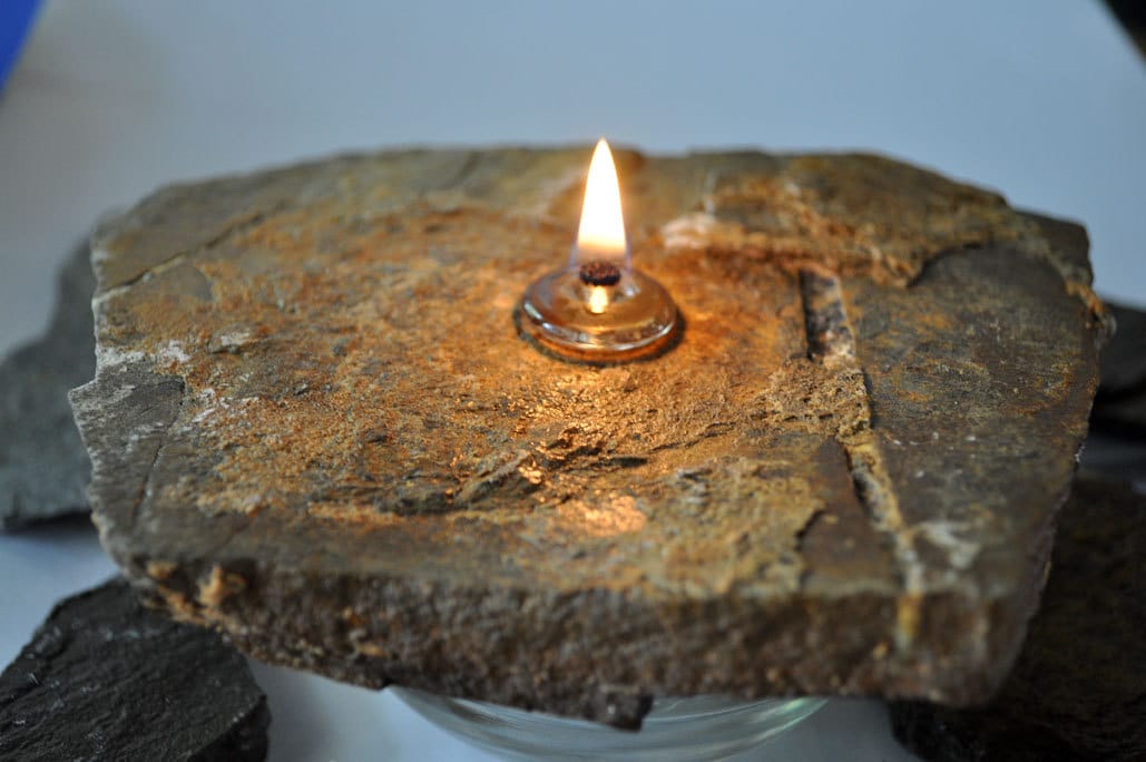 Oil Lamp Rock candle Stone candles Rock oil lamp Made n