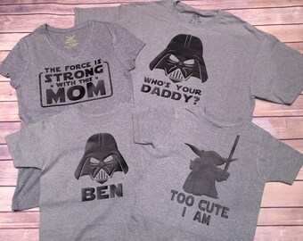 Star Wars Family Shirts, Darth Shirt, Princess Leia Shirt, Star Wars Onesie | Star Wars Baby Shirt | Star Wars Kid Shirt | Starwars Shirt