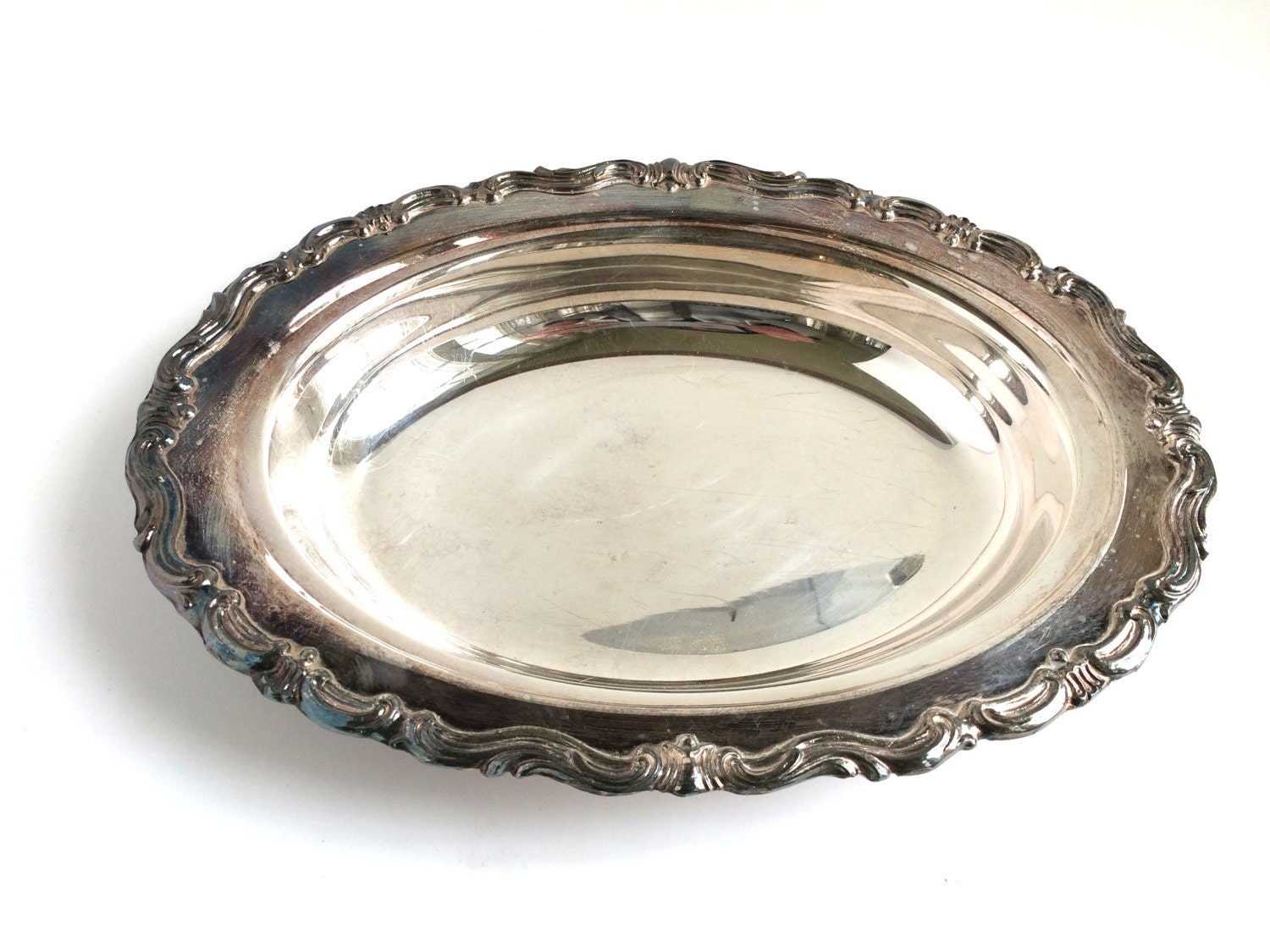 Antique Silver Platter Silver Serving Tray Silver Serving