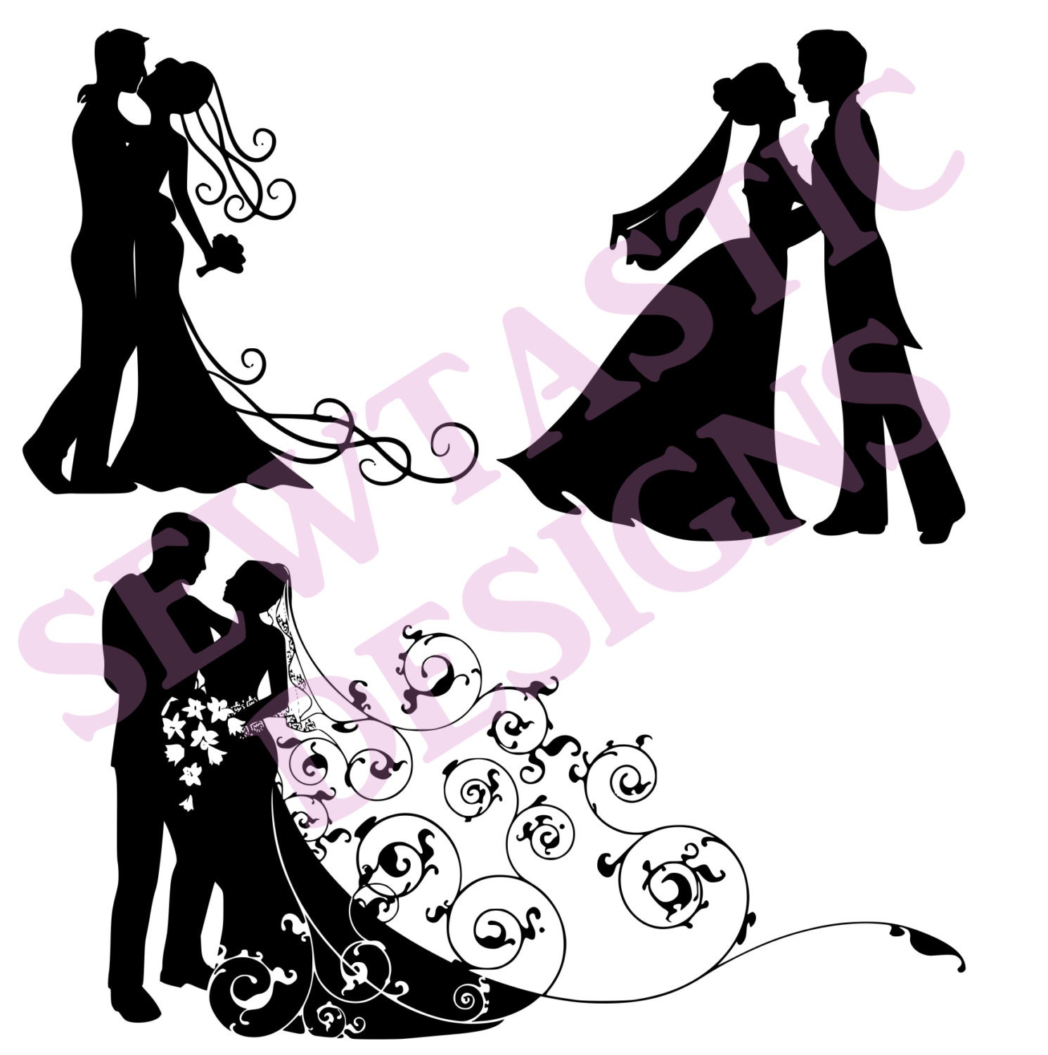 Download Bride & Groom Cut File, Cricut, MTC, SCAL, Silhouette ...