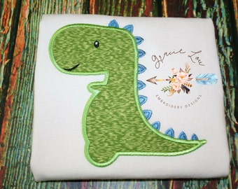 Dinosaur embroidery design, dinosaur appliqué design, baby dino appliqué, boy appliqué design, boy embroidery design, dino, 4, 5, 6 in frame