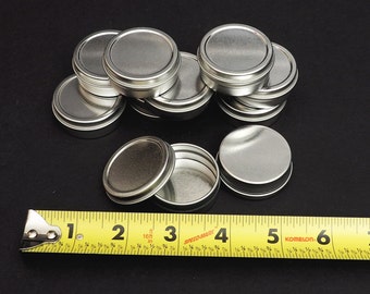 1/2 Oz (0.5 Oz) Round Metal Tin Containers for lip balm,crafts,storage,survival