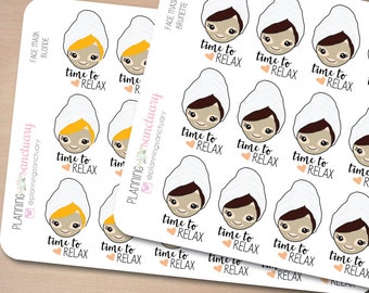 Face Mask || Facial Reminder Planner Stickers Perfect for Erin Condren, Kikki K, Filofax and all other Planners