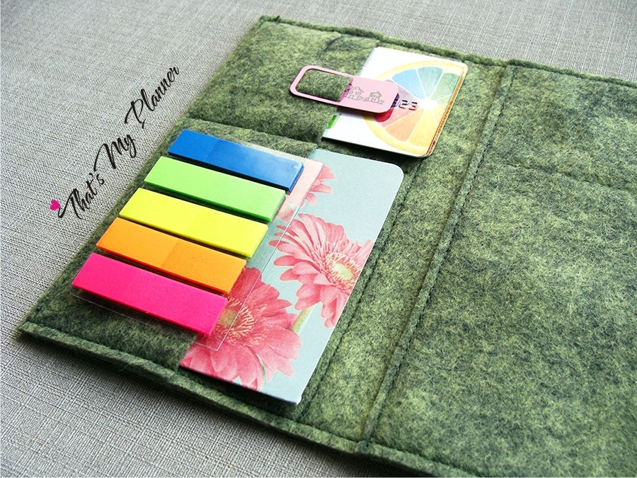 Traveler's Notebook insert Personal size Felt Zip Up