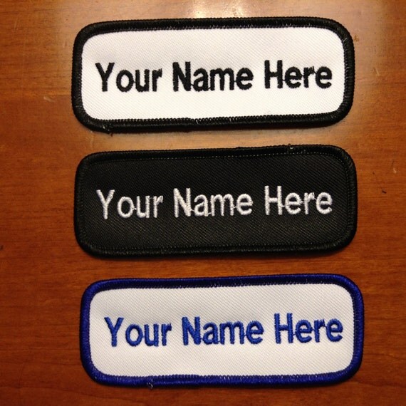 Custom Personalized Embroidered Name Tag Patch