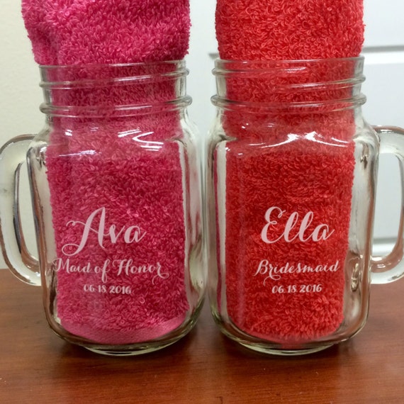 Bridal Shower Favors Personalized Mason Jars Wedding Shower