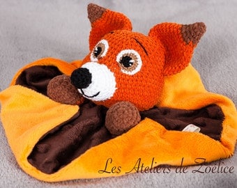 Copper Fox blanket flat baby birth gift