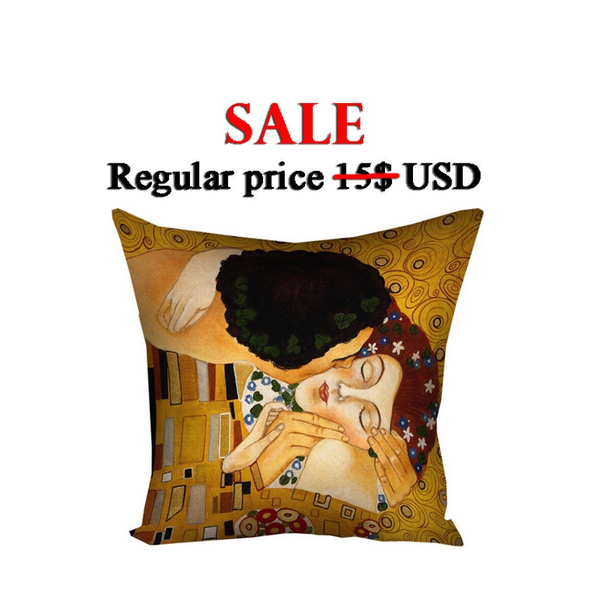 gustav klimt cat cushions