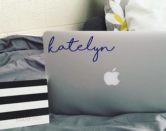 Name Decal | Cursive Name Decal | Name Sticker | Name Label | Laptop Sticker | Laptop Accessories | Cursive Name | Cursive Name Label
