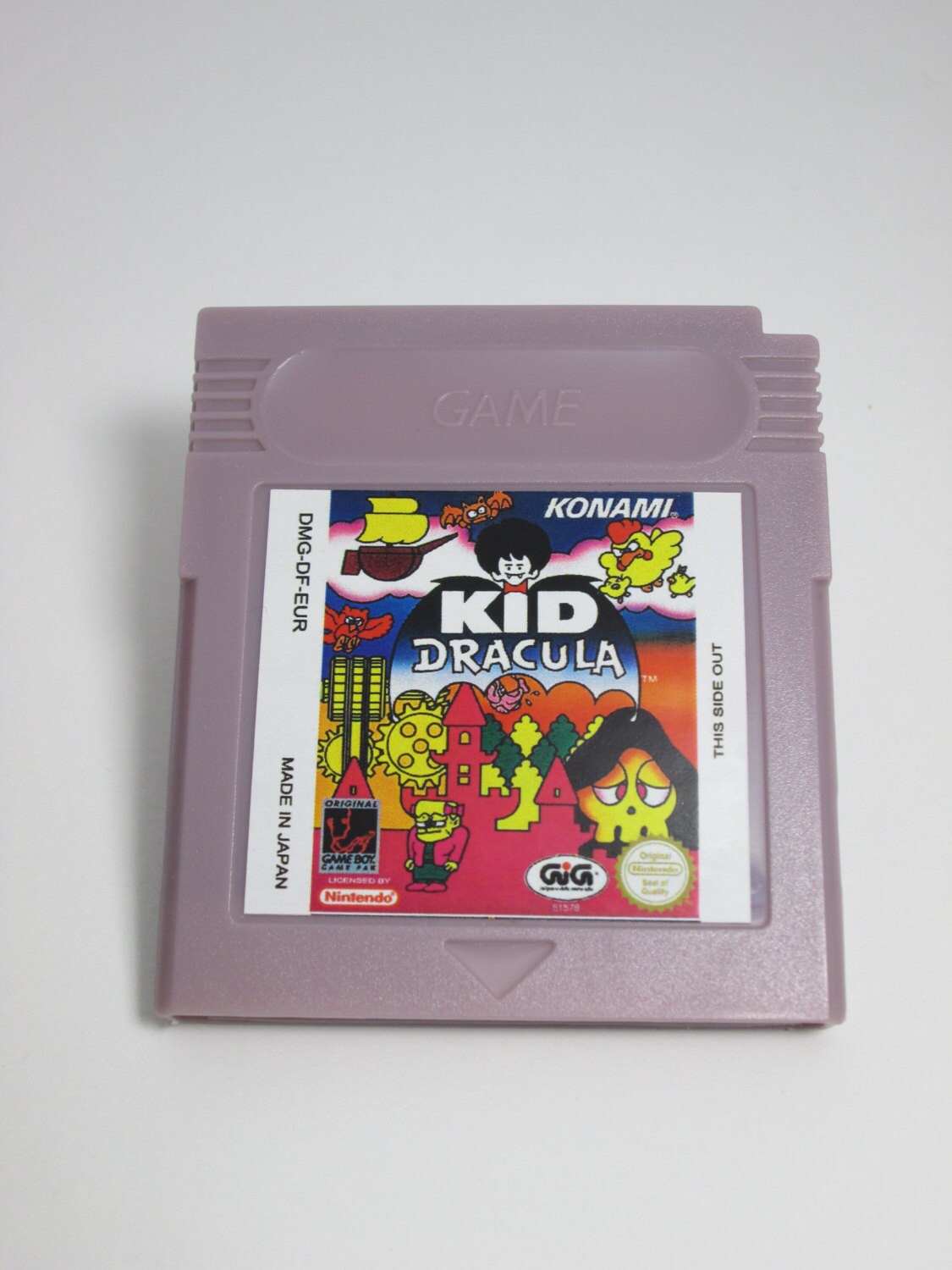 Kid Dracula Gameboy Reproduction Game Cartridge