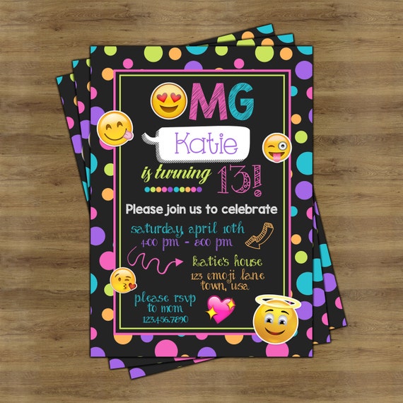 Emoji Birthday Invitations 8