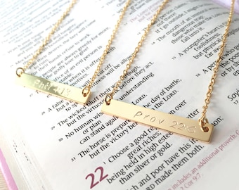 Bible Verse Necklace/ A Favorite Full or Abbreviated Bible Chapter/Christian Necklace/For Bridesmaid, Birthday, Sisters & All