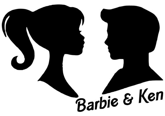 Barbie and Ken silhouette files Barbie and Ken svg by ArtPrintsLab