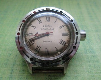 USSR VOSTOK Ampfibian stainless housing Soviet Wrist Watch