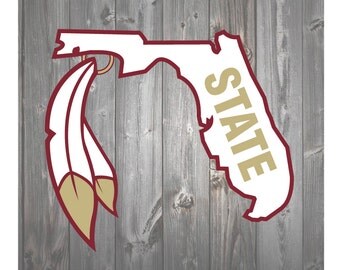 Florida State Seminoles FSU Feather SVG DXF Clip Art