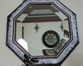 hexagon mirror beautiful lace mirror rustic chic mirror cute decorative mirror chic - Decorative Mirror hexagon mirror beautiful lace mirror rustic chic mirror cute decorative mirror chic - Decorative Mirror