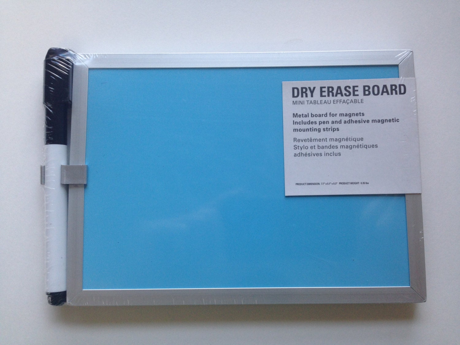 Small Compact Dry Erase Board includes Adhesive backing for