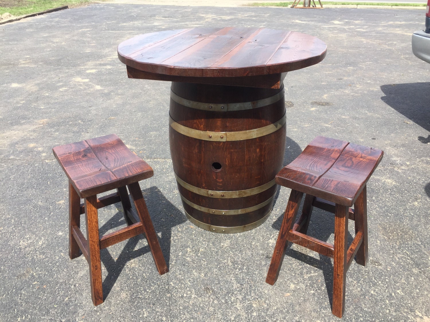 Rustic Barrel Table 1