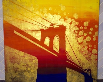 Brooklyn Bridge Painting//New York Painting//Brooklyn Bridge Art