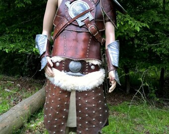 Cosplay Skyrim Dovahkiin Leather Armor