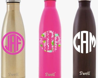 Swell bottle monogram, swell botlle, swell bottle intials