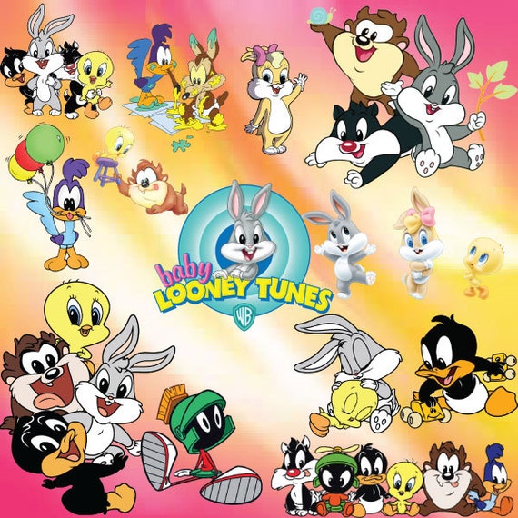 40 Baby Looney Tunes Clipart Printable Digital by GeniusStoreArt