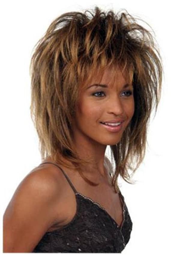 80s Tina Turner Wig Deluxe Quality 80s Shag Mullet