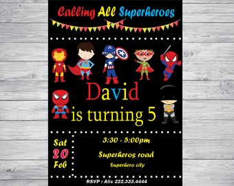 Baby super heroes invitation , Baby super heroes party, Baby super heroes , kids super heroes invitation, super heroes birthday - printable