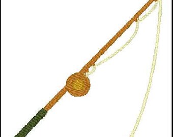 Fill Embroidery Design, Fishing Pole, Fish, Father's Day, File, Digital, Download, Machine